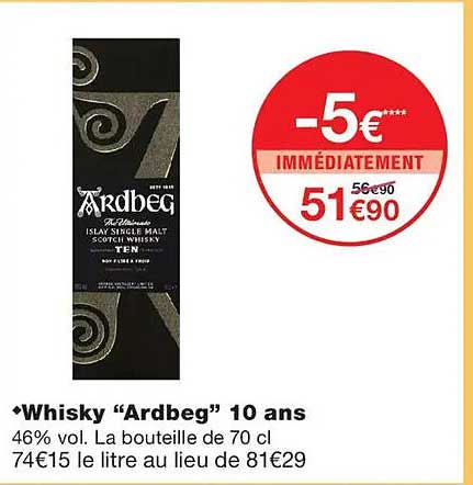 Whisky “Ardbeg” 10 ans