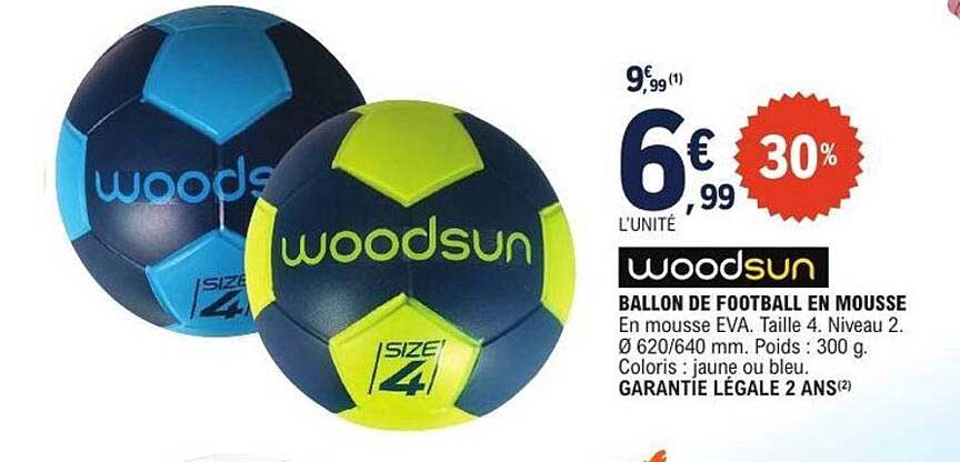 woodsun BALLON DE FOOTBALL EN MOUSSE