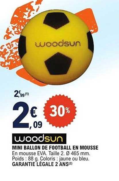 woodsun MINI BALLON DE FOOTBALL EN MOUSSE