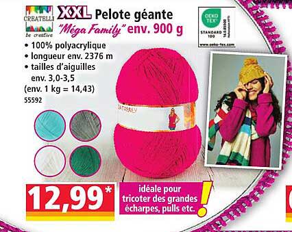 XXL Pelote géante “Mega Family” env. 900 g