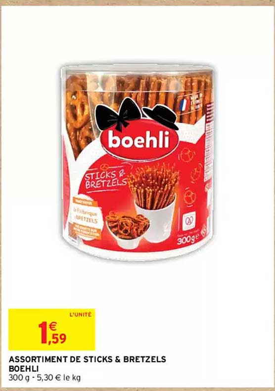 ASSORTIMENT DE STICKS & BRETZELS BOEHLI
