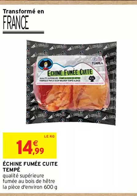 Échine fumée cuite tempé
