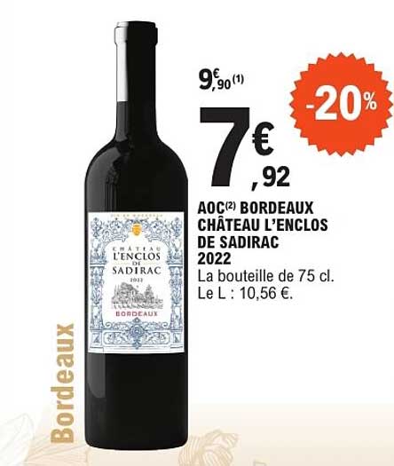 AOC Bordeaux Château L'Enclos de Sadirac 2022
