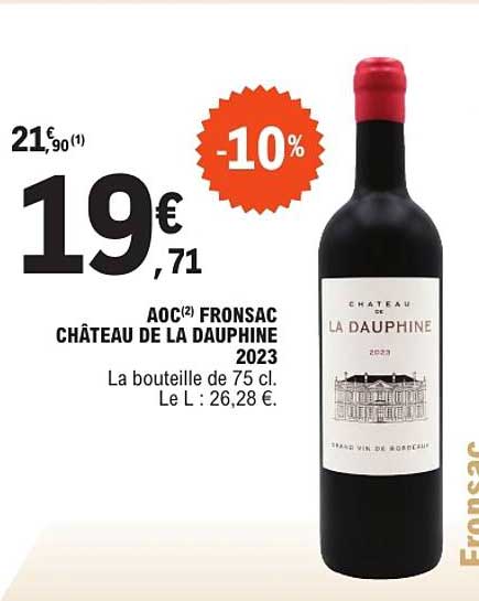 AOC FRONSAC CHÂTEAU DE LA DAUPHINE 2023