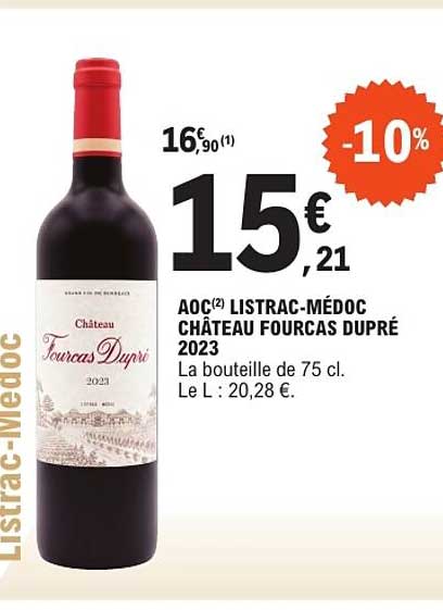 AOC LISTRAC-MÉDOC CHÂTEAU FOURCAS DUPRÉ 2023