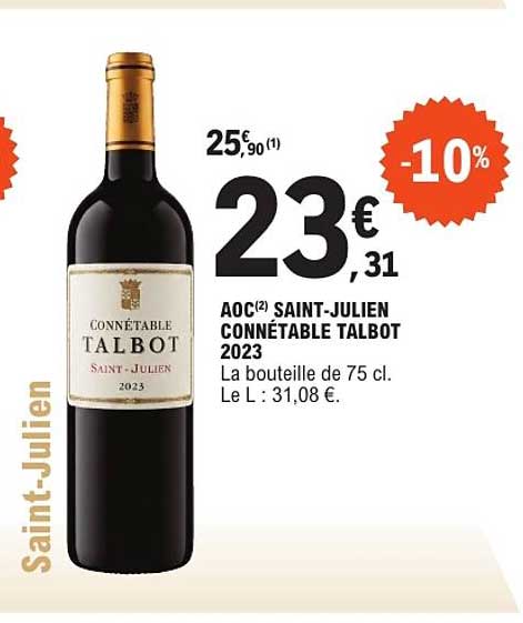 AOC SAINT-JULIEN CONNÉTABLE TALBOT 2023