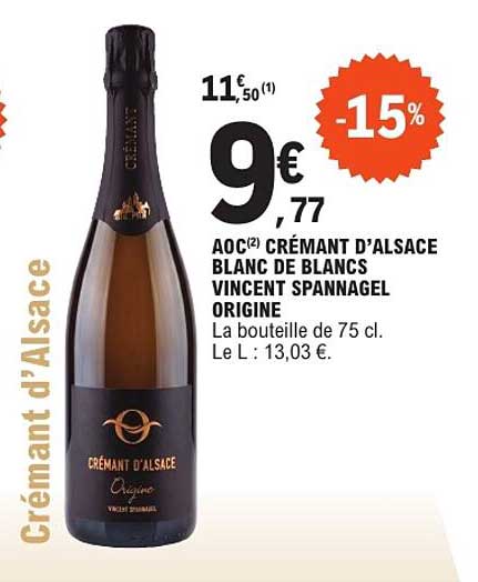 AOC² CRÉMANT D’ALSACE BLANC DE BLANCS VINCENT SPANNAGEL ORIGINE