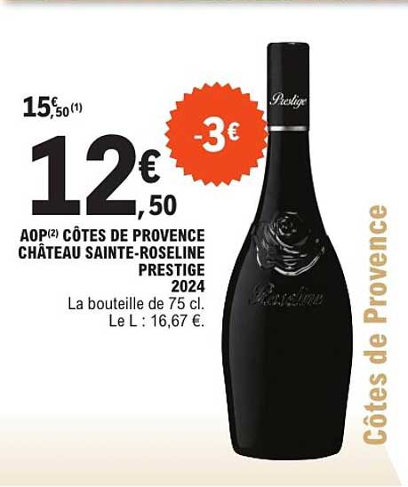 AOP CÔTES DE PROVENCE CHÂTEAU SAINTE-ROSELINE PRESTIGE 2024