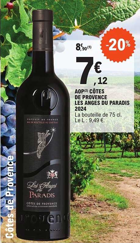 AOP CÔTES DE PROVENCE LES ANGES DU PARADIS 2024