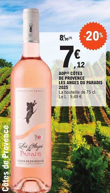 AOP CÔTES DE PROVENCE LES ANGES DU PARADIS 2025
