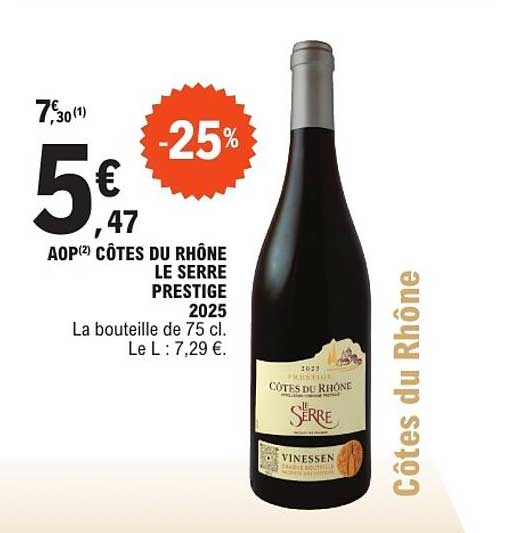 AOP CÔTES DU RHÔNE LE SERRE PRESTIGE 2025