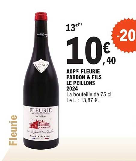 AOP FLEURIE PARDON & FILS LE PEILLONS 2024