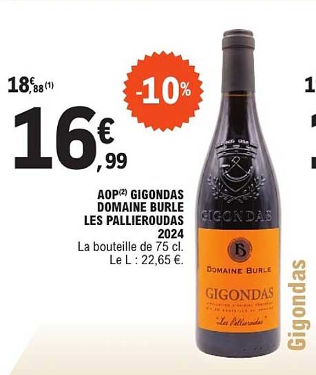AOP GIGONDAS DOMAINE BURLE LES PALLIERROUDAS 2024