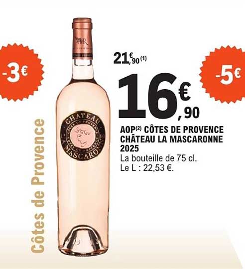 AOP(2) CÔTES DE PROVENCE CHÂTEAU LA MASCARONNE 2025