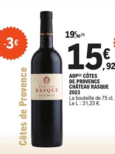 AOP(2) CÔTES DE PROVENCE CHÂTEAU RASQUE 2023