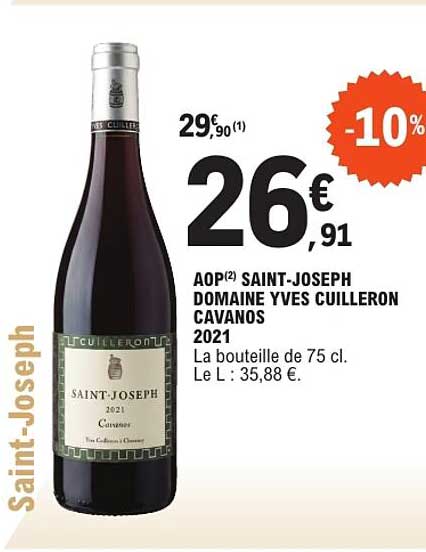 AOP(2) SAINT-JOSEPH DOMAINE YVES CUILLERON CAVANOS 2021