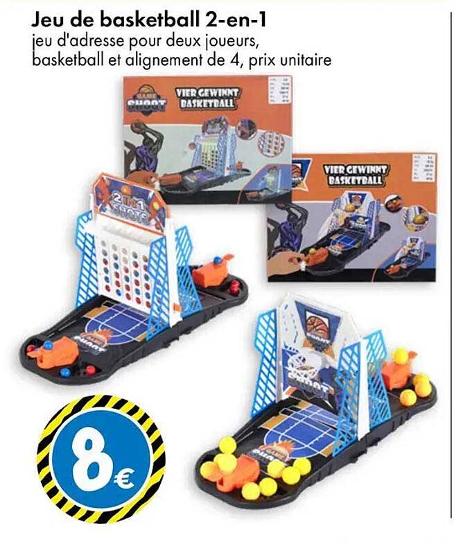 Jeu de basketball 2-en-1