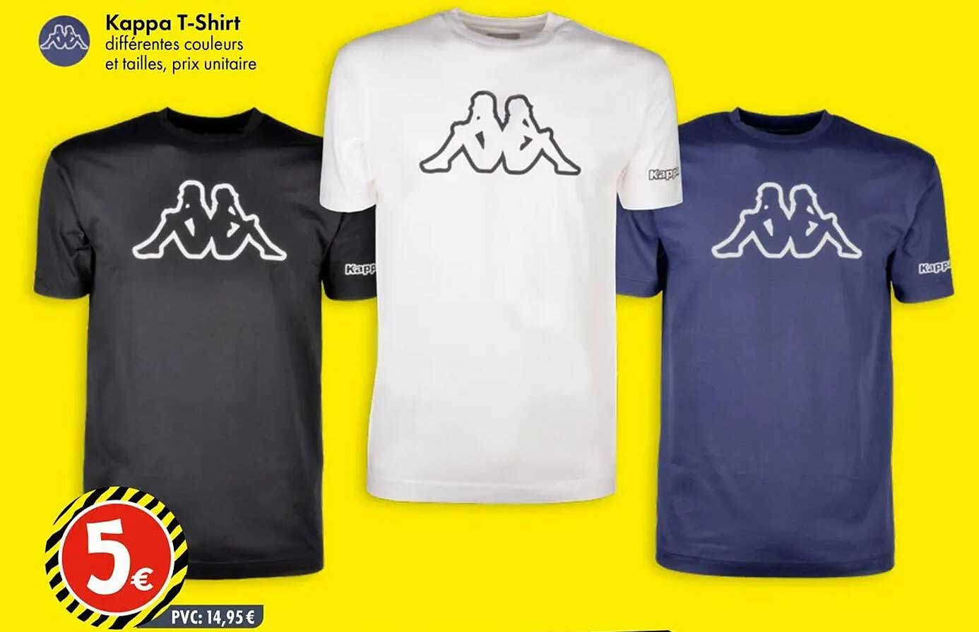 Kappa T-Shirt différentes couleurs et tailles, prix unitaire