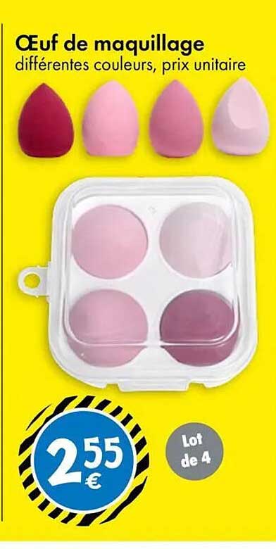 Œuf de maquillage différentes couleurs, prix unitaire