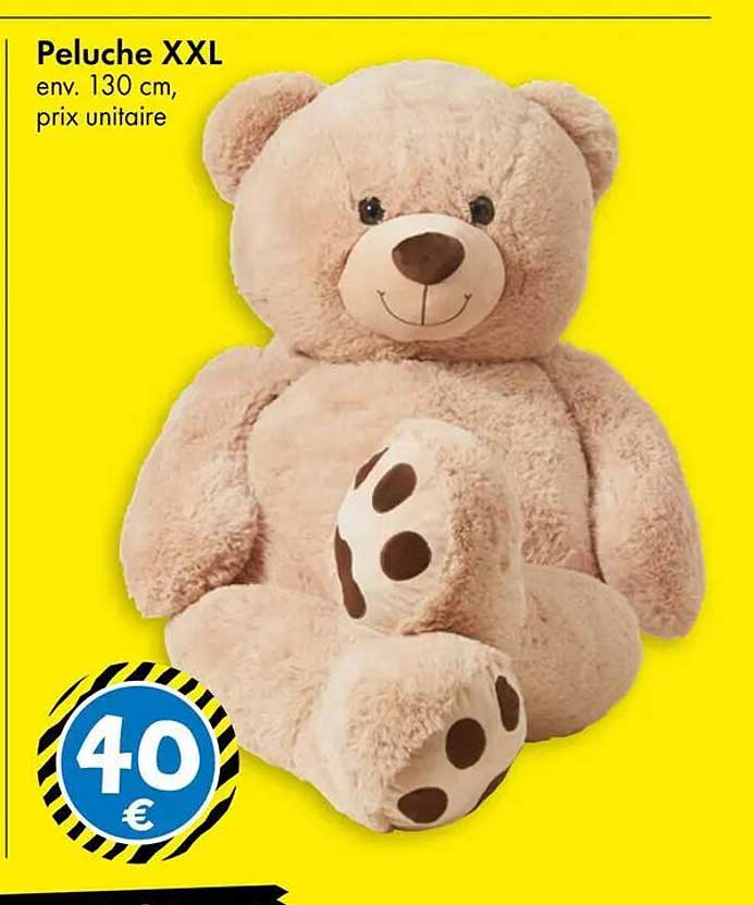 Peluche XXL env. 130 cm, prix unitaire