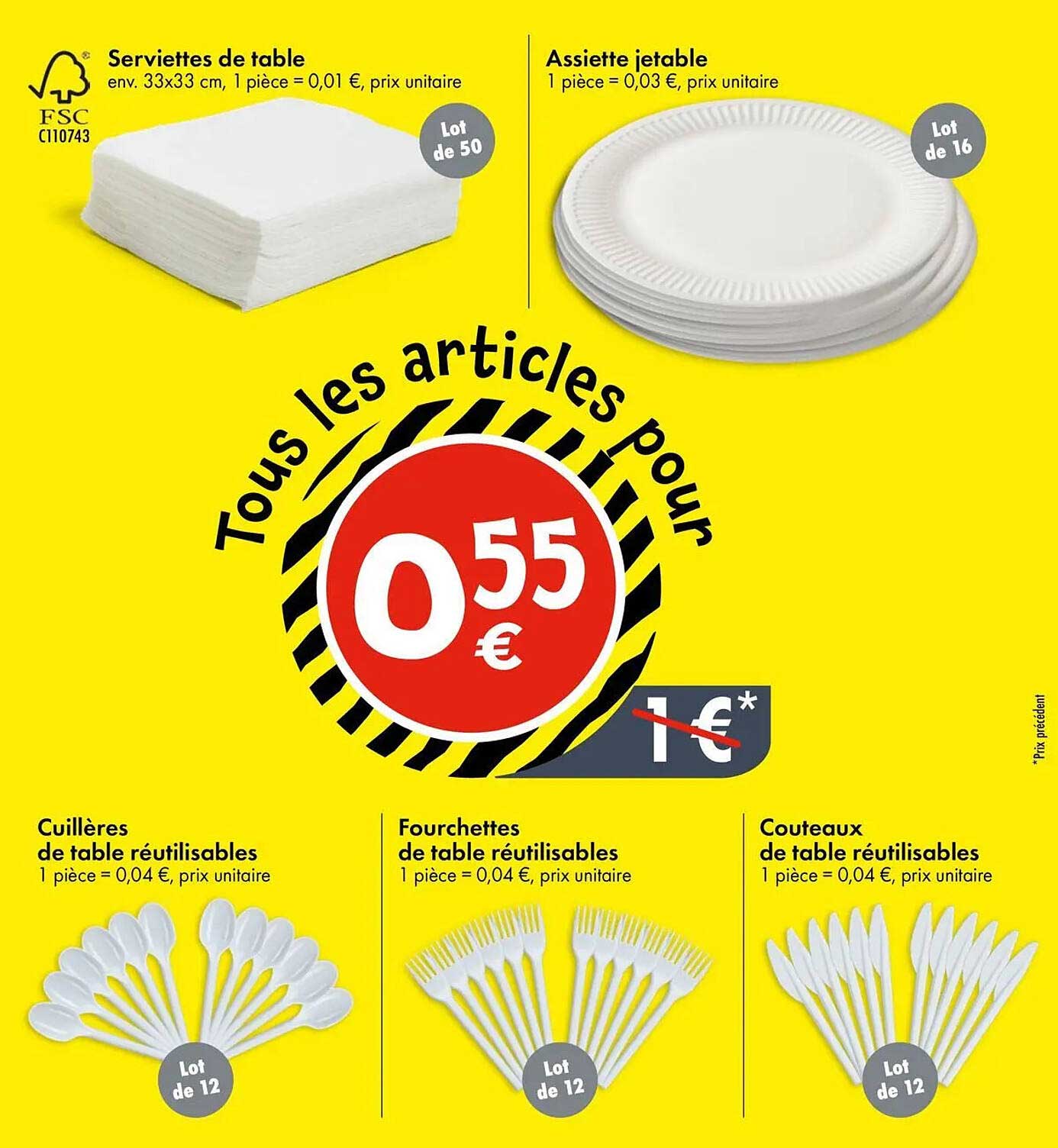 Tous les articles pour 0,55 €