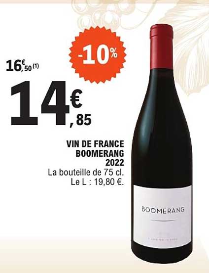 VIN DE FRANCE BOOMERANG 2022
