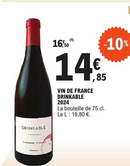 VIN DE FRANCE DRINKABLE 2024