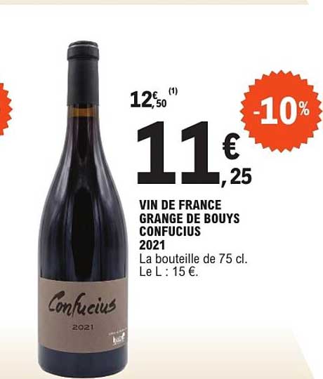 VIN DE FRANCE GRANGE DE BOUYS CONFUCIUS 2021