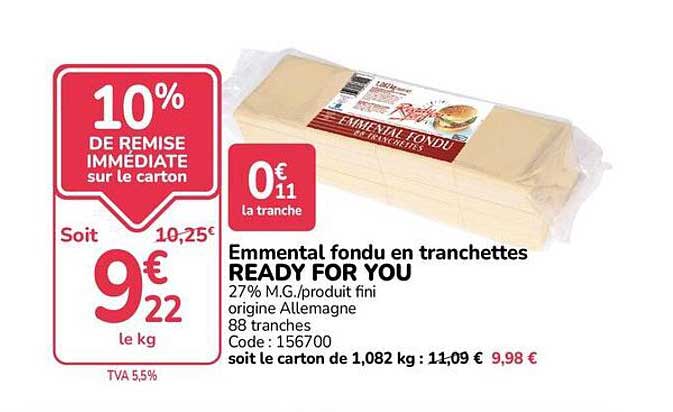 10% DE REMISE IMMÉDIATE sur le carton
