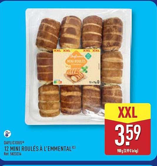 12 MINI ROULÉS À L'EMMENTAL