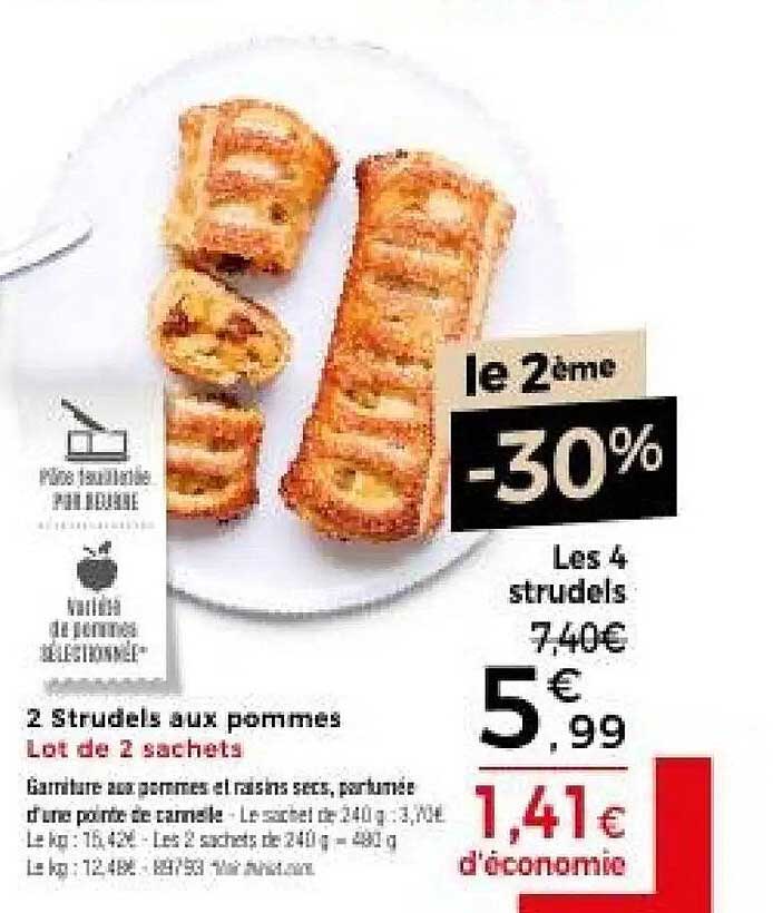 2 Strudels aux pommes