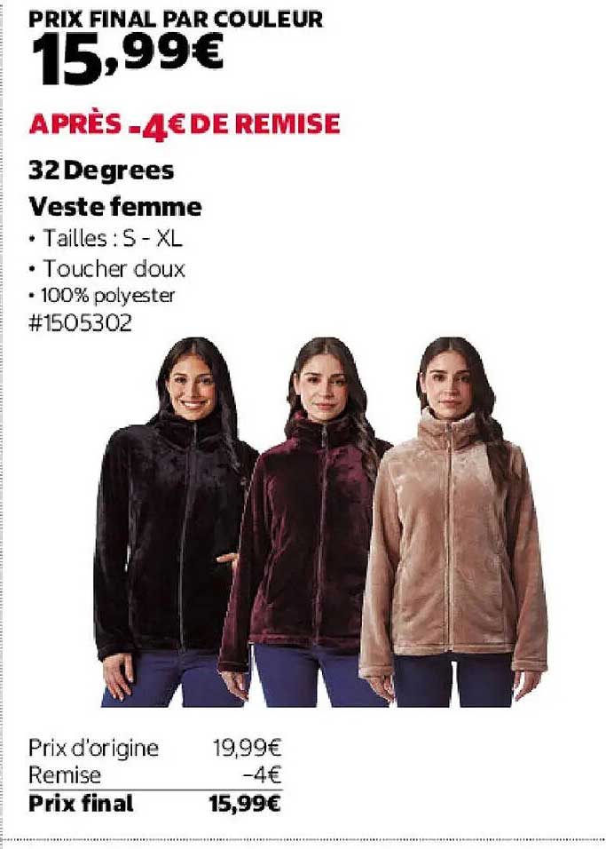 32Degrees Veste femme