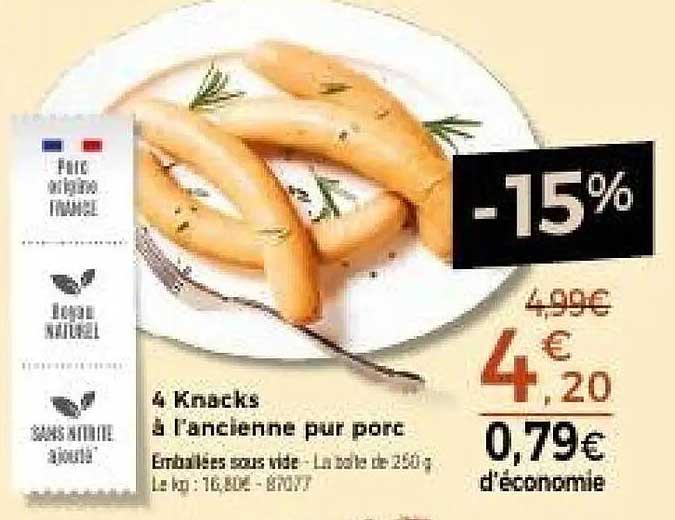 4 Knacks à l'ancienne pur porc