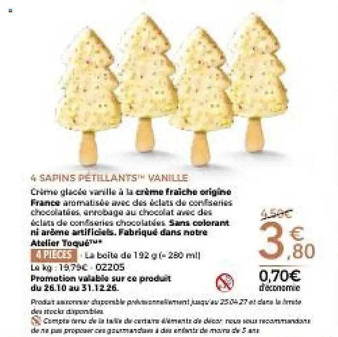 4 SAPINS PETILLANTS VANILLE