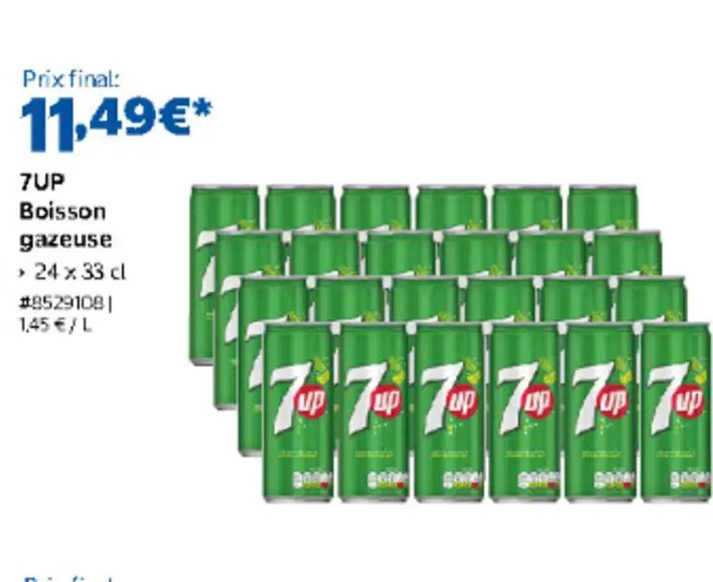 7UP Boisson gazeuse › 24 x 33 cl