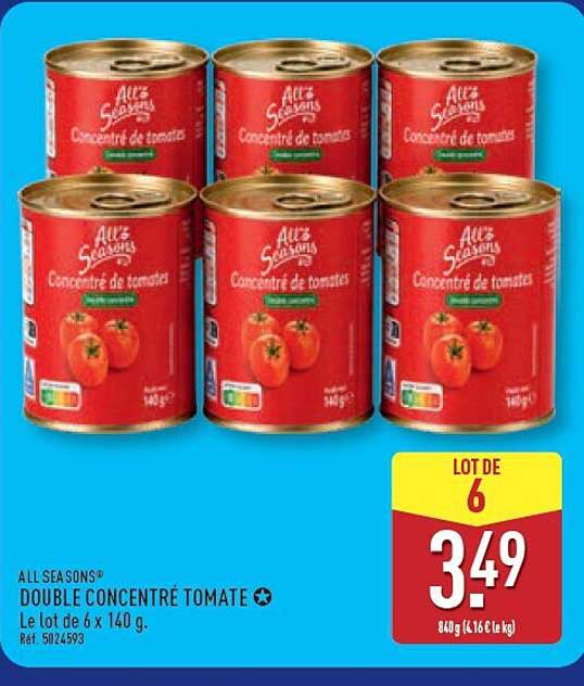 ALL SEASONS DOUBLE CONCENTRÉ TOMATE