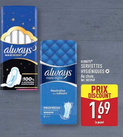 ALWAYS® SERVIETTES HYGIÉNIQUES