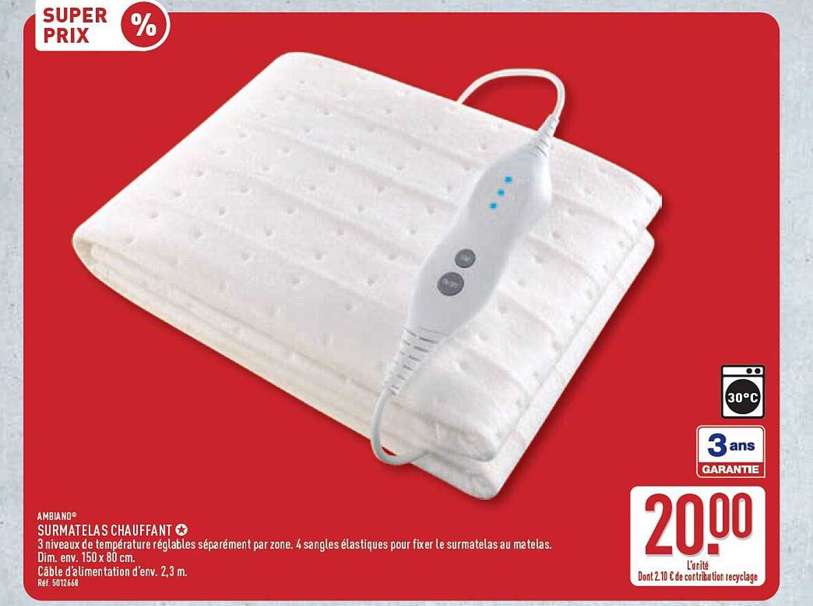 AMBIANO® SURMATELAS CHAUFFANT