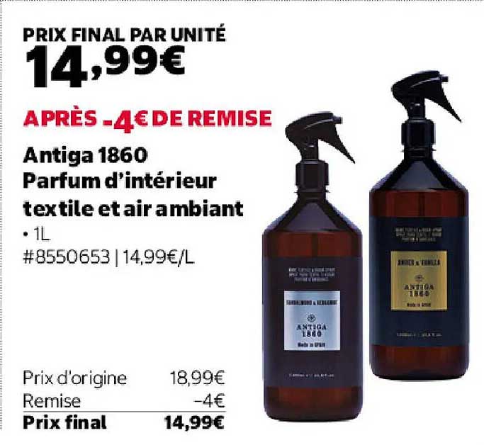 Antiga 1860 Parfum d’intérieur textile et air ambiant