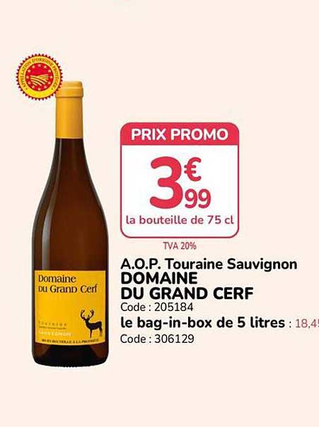 A.O.P. Touraine Sauvignon DOMAINE DU GRAND CERF