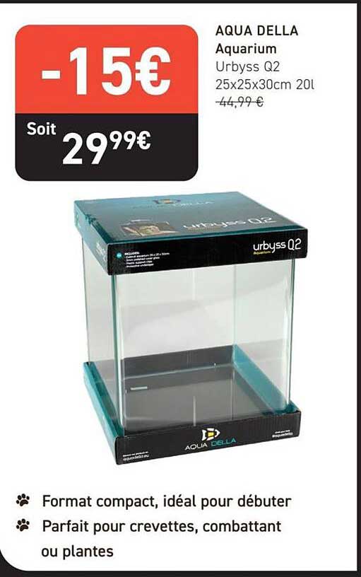 AQUA DELLA Aquarium Urbyss Q2 25x25x30cm 20l