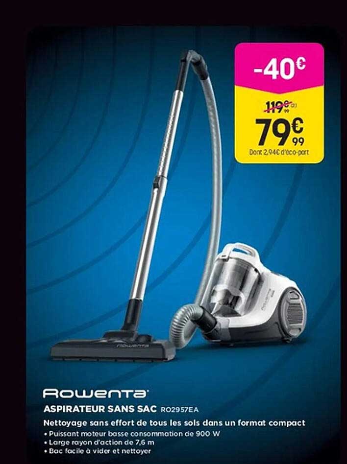 ASPIRATEUR SANS SAC RO2957EA