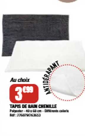 Au choix Tapis de bain chenille