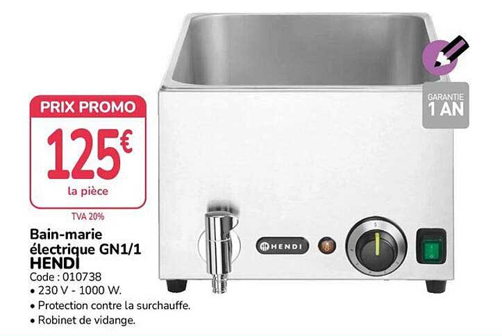 Bain-marie électrique GN1/1 HENDI