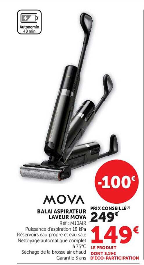BALAI ASPIRATEUR LAVEUR MOVA