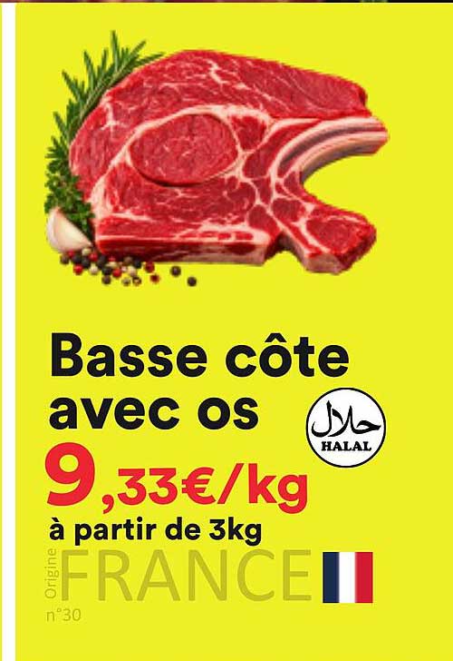 Basse côte avec os