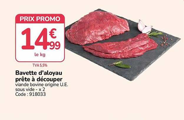 Bavette d'aloyau prête à découper