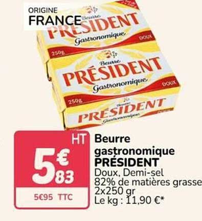 Beurre gastronomique PRESIDENT
