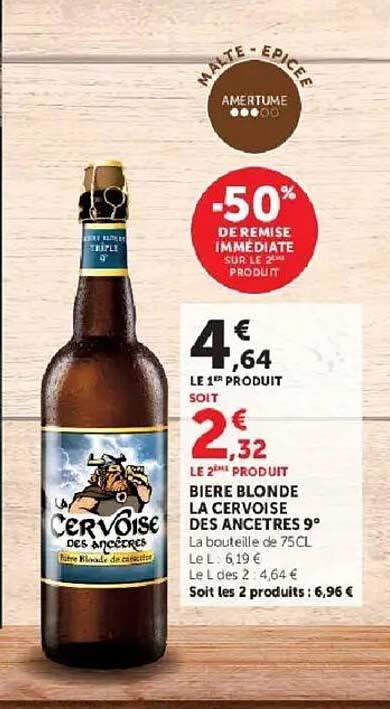 Bière blonde La Cervoise des ancêtres 9°
