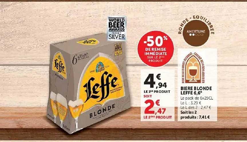 BIERE BLONDE LEFFE 6,6°